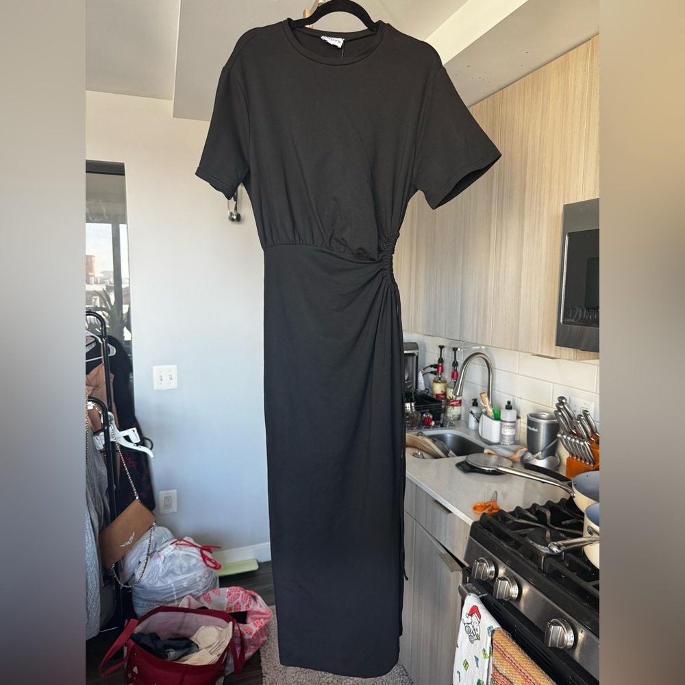 SNDYS Lola Maxi Dress Black NWT XS Revolve T-Shirt Dress - Picture 7 of 11